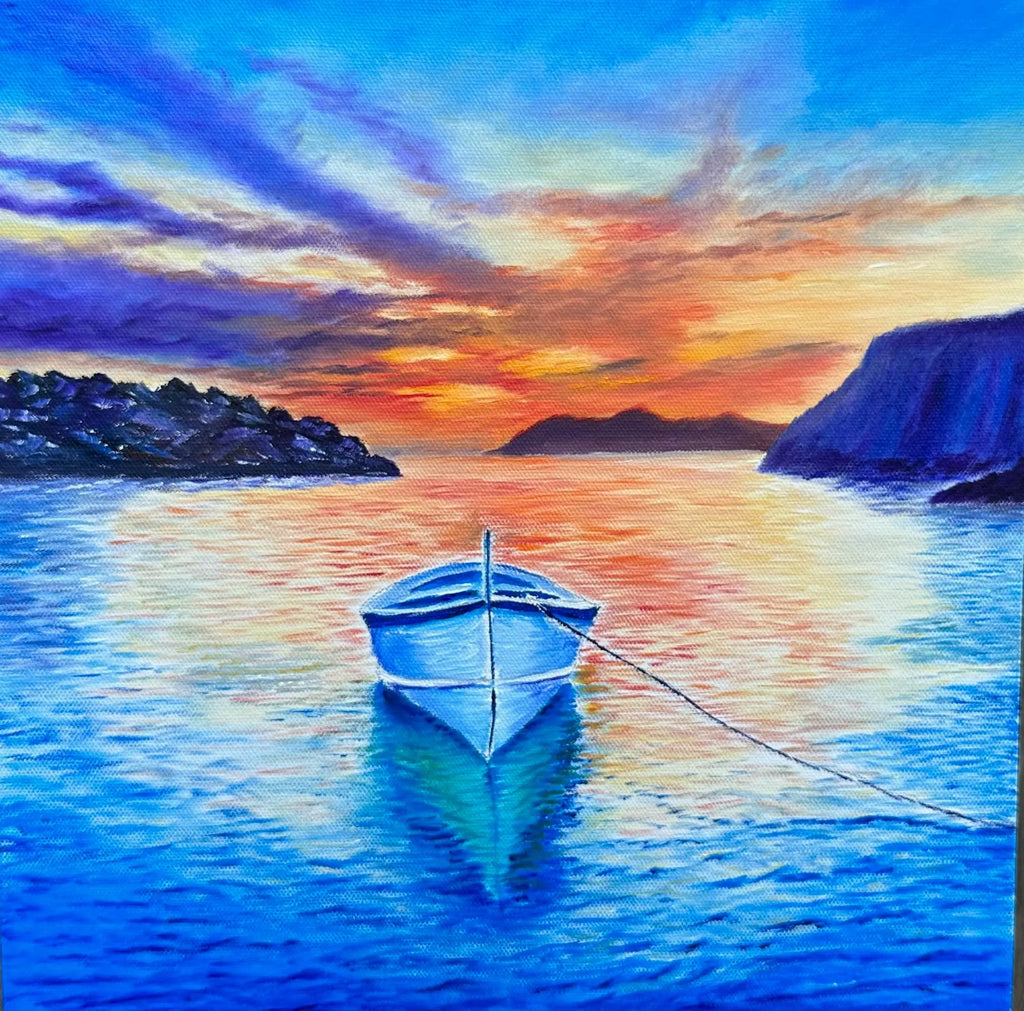 Art Commissions  "Chinqua Terra, Italy" 24 x 24 inches - Laura D.  The Art Shop | Artist Graham Watts